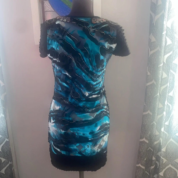 Custo Barcelona Dresses & Skirts - Custo Barcelona Lowxury velvet beaded mini dress